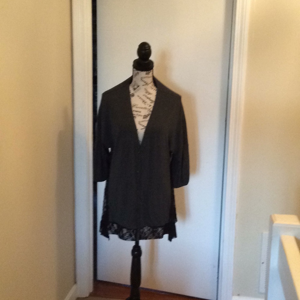 Lynn Ritchie Silver Button Down Top - Picture 3 of 6